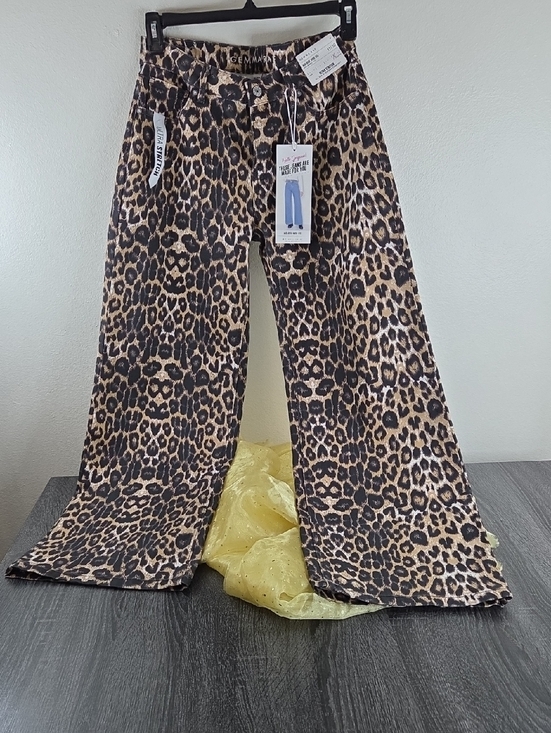 Denim - GAMMA RAY Sz 11/30 Leopard Print Wide-Leg Womens Pants Brown Black White NWT$48